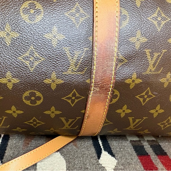 Louis Vuitton Vintage Brown Monogram Keepall 50. Made in France July 1992. - Picture 14 of 16